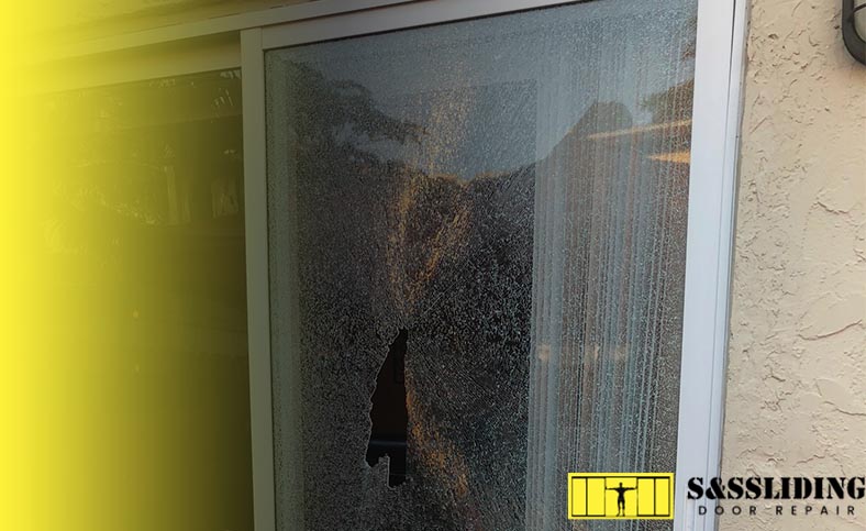 glass repair sliding door
